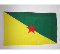 AZ FLAG - Drapeau Guyane française - 150x90 cm - Polyester léger - Drapeau Guyanais - France Avec Oeillets Métalliques Intégrés - 80g