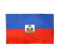 AZ FLAG - Drapeau Haïti - 150x90 cm - Drapeau Haïtien 100% Polyester Avec Oeillets Métalliques Intégrés - Pavillon 110 g