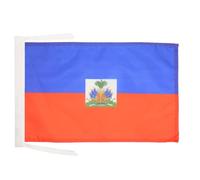 AZ FLAG Drapeau Haïti 45x30 cm Drapeau Haïtien Polyester 100D Cordelettes