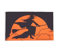 AZ FLAG - Drapeau Halloween avec sorcière - 150x90 cm - Drapeau Happy Halloween 100% Polyester avec Oeillets Métalliques Intégrés - Pavillon 110 g