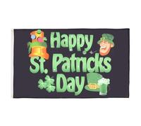 AZ FLAG - Drapeau Happy Saint Patrick's Day Noir - 150x90 cm - Drapeau Irlandais - Irlande - St Paddy’S Day 100% Polyester avec Oeillets Métalliques Intégrés - Pavillon 110 g
