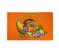 AZ FLAG - Drapeau Happy Thanksgiving - 150x90 cm - Drapeau Joyeux Thanksgiving Dinde 100% Polyester Avec Oeillets Métalliques Intégrés - Pavillon 110 g