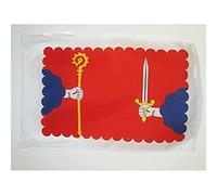 AZ FLAG - Drapeau Haute-Loire - 45x30 cm - Pavillon Département Altiligérien 100% Polyester Avec Deux Cordelettes - 20g