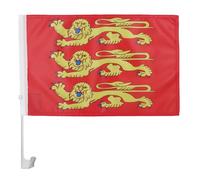 AZ FLAG - Drapeau Haute-Normandie Pour Décoration Voiture Avec Attaches En PVC Et Système d'Accroche - Car Flag Haut-Normand - France - 100% Polyester - 50g - 45x30 cm