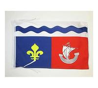 AZ FLAG - Drapeau Hauts-de-Seine - 45x30 cm - Pavillon Département Altoséquanais 100% Polyester Avec Deux Cordelettes - 20g