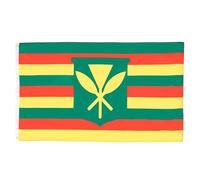 AZ FLAG Drapeau Hawaii Kanaka Maoli 150x90 cm Polyester 100D 2 Œillets | Usage intérieur et extérieur Drapeau décoratif hawaiien coutures doubles et bords renforcés avec œillets métalliques