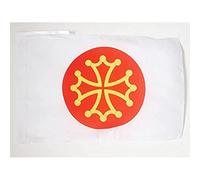 AZ FLAG - Drapeau Hérault - 45x30 cm - Pavillon Département Français - Languedoc-Roussillon 100% Polyester Avec Deux Cordelettes - 20g