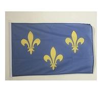 AZ FLAG - Drapeau Ile-de-France - 45x30 cm - Pavillon Nautique Francilien - Province Spécial Bateau Et Extérieur En Maille Bloquée Avec Anneaux Plastiques Intégrés - 30g