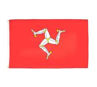 AZ FLAG Drapeau Ile de Man 150x90 cm Anglais Polyester 100D 2 Œillets | Usage intérieur et extérieur Drapeau décoratif Isle of Man coutures doubles et bords renforcés avec œillets métalliques