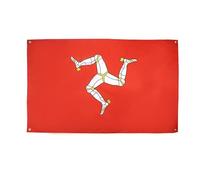 AZ FLAG Drapeau Ile de Man 150x90 cm avec 4 oeillets, Pavillon Mannois pour balcon ou mur