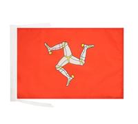 AZ FLAG - Drapeau Ile de Man - 45x30 cm - Pavillon Mannois 100% Polyester Avec Deux Cordelettes - 20g