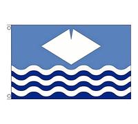 AZ FLAG - Drapeau Île de Wight - 150x90 cm - Drapeau Isle Of Wight - Angleterre 100% Polyester Avec Oeillets Métalliques Intégrés - Pavillon 110 g