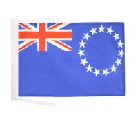 AZ FLAG Drapeau Iles Cook 45x30 cm Polyester 100D Cordelettes | Usage intérieur et extérieur Drapeau décoratif des Iles Cook Cook Islands coutures doubles et bords renforcés