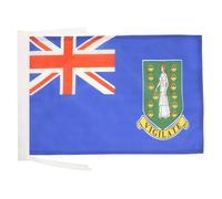 AZ FLAG Drapeau Iles Vierges britanniques 45x30 cm Cordelettes | Usage intérieur et extérieur Drapeau décoratif anglais British Virgin Islands coutures doubles et bords renforcés