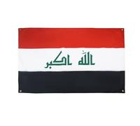 AZ FLAG Drapeau Irak 150x90 cm avec 4 oeillets, Pavillon Irakien pour balcon ou mur
