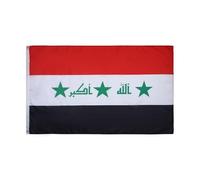 AZ FLAG - Drapeau Irak Ancien 2004-2008 - 150x90 cm - Drapeau Irakien 100% Polyester Avec Oeillets Métalliques Intégrés - Pavillon 110 g