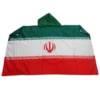 AZ FLAG Drapeau Iran 150x90 cm - Cape Drapeau Iranien 100% Polyester Avec Manches Intégrées - Body Flag 80g