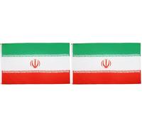 AZ FLAG - Drapeau Iran - 90x60 cm - Polyester léger - Drapeau Iranien Avec Oeillets Métalliques Intégrés - 40g (Lot de 2)