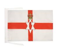 AZ FLAG - Drapeau Irlande du Nord - 45x30 cm - Pavillon Nord Irlandais 100% Polyester Avec Deux Cordelettes - 20g
