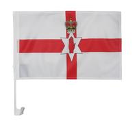 AZ FLAG - Drapeau Irlande du Nord Pour Décoration Voiture Avec Attaches En PVC Et Système d'Accroche - Car Flag Nord Irlandais - 100% Polyester - 50g - 45x30 cm