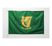 AZ FLAG - Drapeau Irlande Erin Go Bragh Spécial Extérieur - 90x60 cm - Pavillon Nautique Irlandais En Maille Bloquée Avec Anneaux Plastiques Intégrés - 80g