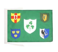 AZ FLAG - Drapeau Irlande Rugby IRFU - 45x30 cm - Pavillon Du Xv Irlandais 100% Polyester Avec Deux Cordelettes - 20g