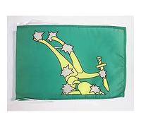 AZ FLAG - Drapeau Irlande Starry Plough vert - 45x30 cm - Pavillon Irish Citizen Army 100% Polyester Avec Deux Cordelettes - 20g