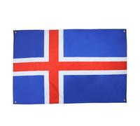 AZ FLAG Drapeau Islande 150x90 cm avec 4 oeillets, Pavillon Islandais pour balcon ou mur