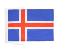 AZ FLAG - Drapeau Islande - 45x30 cm - Pavillon Islandais 100% Polyester Avec Deux Cordelettes - 20g