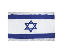 AZ FLAG Drapeau Israël 150x90 cm avec 4 oeillets, Pavillon Israélien pour balcon ou mur