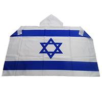 AZ FLAG Drapeau Israël 150x90 cm - Cape Drapeau Israélien 100% Polyester Avec Manches Intégrées - Body Flag 80g