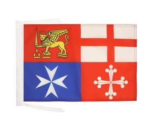 AZ FLAG Drapeau Italie 4 Républiques maritimes 45x30 cm Cordelettes | Usage intérieur et extérieur Drapeau décoratif naval italien Italia quattro repubbliche marinare polyester 100D