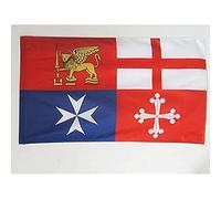 AZ FLAG - Drapeau Italie 4 Républiques maritimes - 90x60 cm - Drapeau Naval Italien 100% Polyester Avec Fourreau et Cordelette - Pavillon 50 g