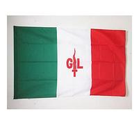 AZ FLAG - Drapeau Italie Giustizia e Libertà - 90x60 cm - Drapeau Colonna Italiana 100% Polyester Avec Fourreau et Cordelette - Pavillon 50 g