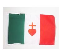 AZ FLAG - Drapeau Italie Sacré Cœur de Jésus - 45x30 cm - Pavillon Italien Catholique 100% Polyester Avec Deux Cordelettes - 20g