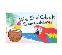 AZ FLAG - Drapeau It's 5 o'Clock Somewhere - 150x90 cm - Drapeau Il Est 5H Quelque Part 100% Polyester Avec Oeillets Métalliques Intégrés - Pavillon 110 g