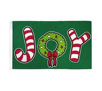 AZ FLAG Drapeau Joie de Noël Canne à sucre 150x90 cm 2 Œillets