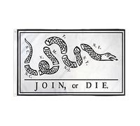 AZ FLAG - Drapeau Join or Die Franklin - 90x60 cm - Drapeau S'Unir Ou Périr 100% Polyester Avec Oeillets Métalliques Intégrés - Pavillon 50 g