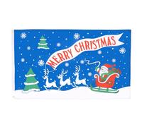 AZ FLAG - Drapeau Joyeux Noel Bleu - 150x90 cm - Drapeau Merry Christmas 100% Polyester Avec Oeillets Métalliques Intégrés - Pavillon 110 g