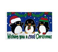 AZ FLAG - Drapeau Joyeux Noêl Cool Christmas - 150x90 cm - Drapeau Wishing You A Cool Christmas 100% Polyester Avec Oeillets Métalliques Intégrés - Pavillon 110 g