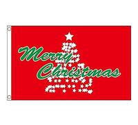 AZ FLAG Drapeau Joyeux Noël Sapin 150x90 cm Polyester 100D 2 Œillets