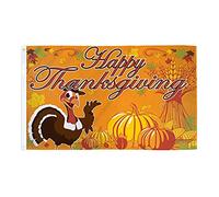 AZ FLAG - Drapeau Joyeux Thanksgiving Dinde - 150x90 cm - Drapeau Happy Thanksgiving 100% Polyester Avec Oeillets Métalliques Intégrés - Pavillon 110 g