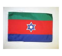 AZ FLAG - Drapeau Juifs Bnei Menashe d'Inde - 45x30 cm - Pavillon De La Communauté Juive 100% Polyester Avec Deux Cordelettes - 20g