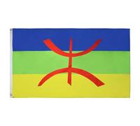 AZ FLAG - Drapeau Kabylie - 150x90 cm - Drapeau Kabyle - Algérie Berbère 100% Polyester Avec Oeillets Métalliques Intégrés - Pavillon 110 g