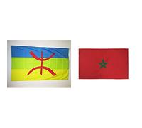 AZ FLAG Drapeau Kabylie 150x90cm - Drapeau Kabyle - Algérie berbère 90 x 150 cm - Drapeaux & DRAPEAU Maroc 150 x 90 cm