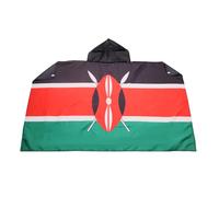 AZ FLAG Drapeau Kenya 150x90 cm - Cape Drapeau Kenyan 100% Polyester Avec Manches Intégrées - Body Flag 80g