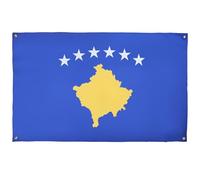 AZ FLAG Drapeau Kosovo 150x90 cm avec 4 oeillets, Pavillon Kosovard pour balcon ou mur