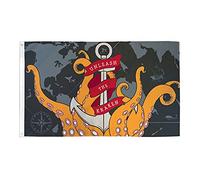 AZ FLAG - Drapeau Kraken - 150x90 cm - Drapeau du Monstre Scandinave 100% Polyester avec Oeillets Métalliques Intégrés - Pavillon 110 g