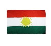 AZ FLAG Drapeau Kurdistan 150x90 cm avec 4 oeillets, Pavillon Kurd pour balcon ou mur