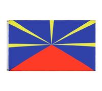 AZ FLAG - Drapeau La Réunion - 90x60 cm - Drapeau Réunionais - France 100% Polyester Avec Oeillets Métalliques Intégrés - Pavillon 50 g